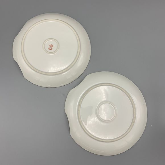 Set of 2 Yellow Rose China Shell Shaped Snack Lunch Cups Plates Grannycore 1930 - Picture 3 of 10